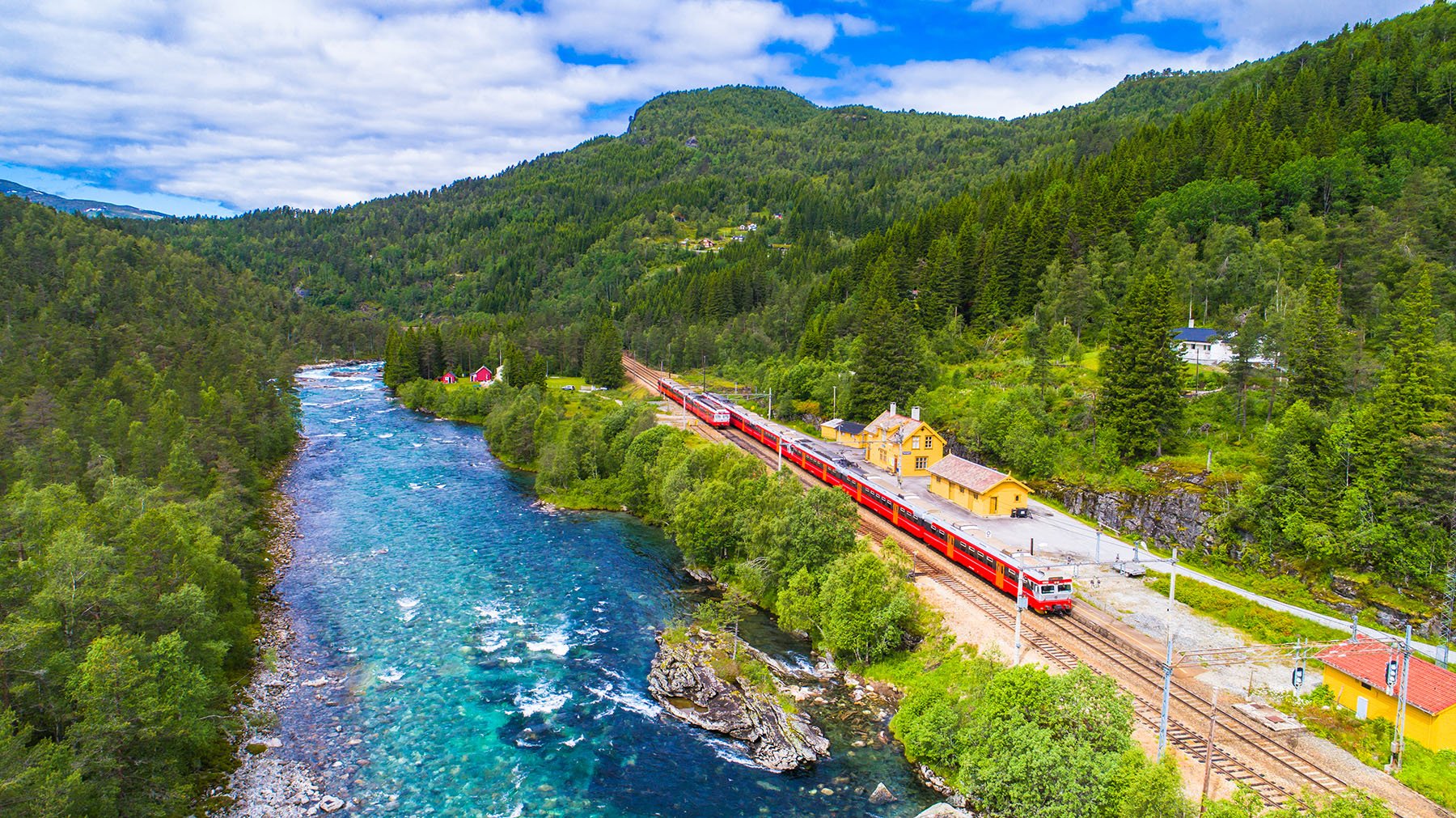 Oslo to Bergen railway in Norway.