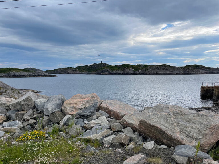 Ocean view from the Henningsvær football pitch.