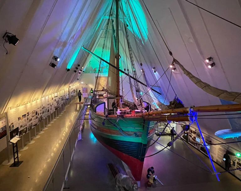Gjøa expedition ship in the Fram Museum, Oslo. Photo: David Nikel.