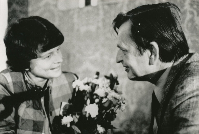 Gro Harlem Brundtland med Olof Palme, Sveriges statsminister.  Foto: Kraftmuseet - Norsk vasskraft- og industristadmuseum.