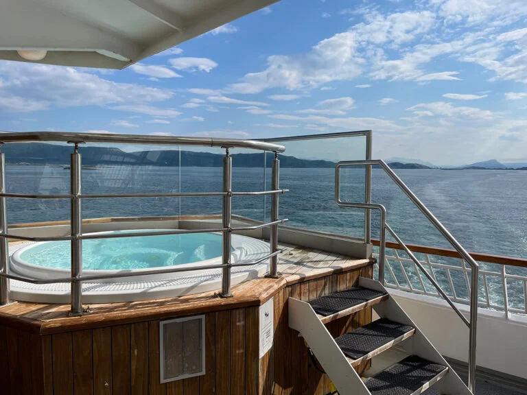Hot tub on the Hurtigruten ship MS Nordnorge.