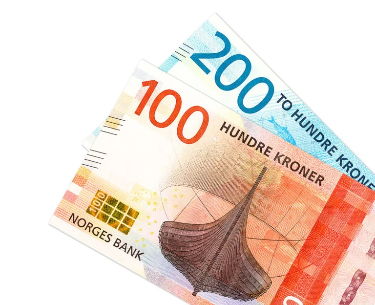 Norway kroner banknotes