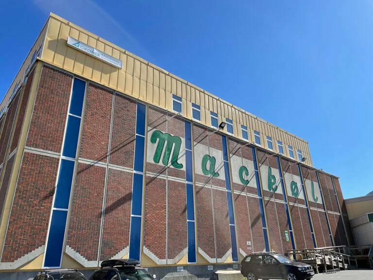 Old Mack brewery building in Tromsø, Norway.
