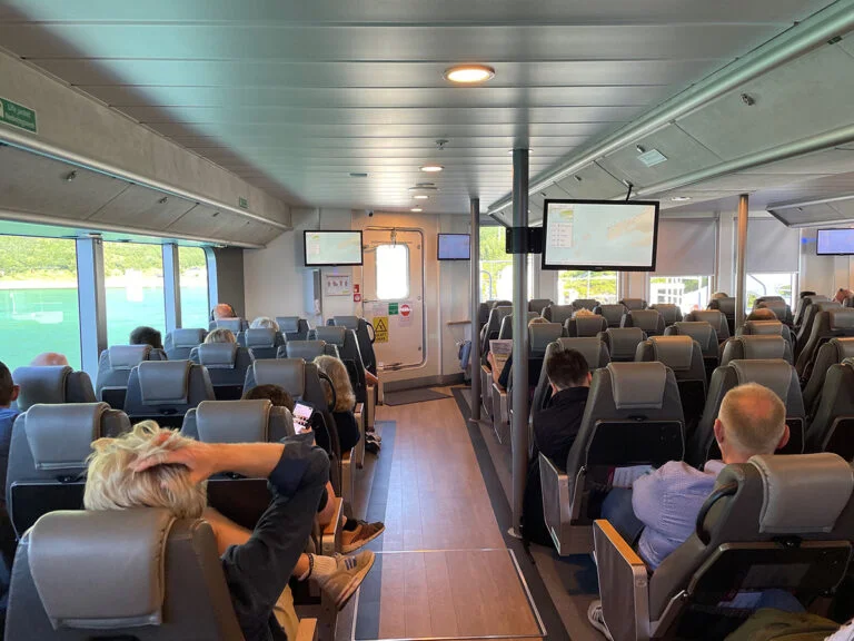 Onboard the Regine Normann ferry from Bodø to Svolvær.