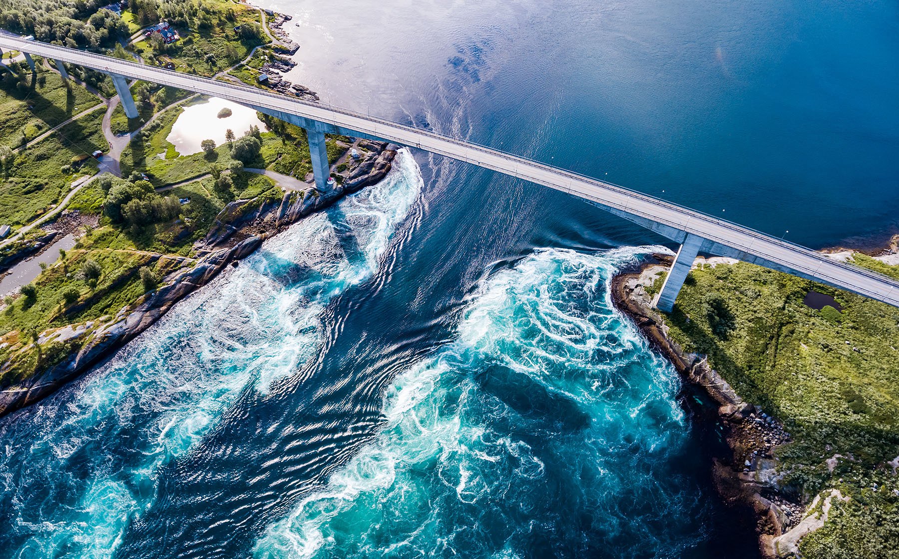 Saltstraumen maelstrom near Bodo. Norway.