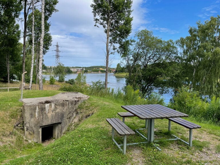 Riverside war bunker in Sarpsborg.