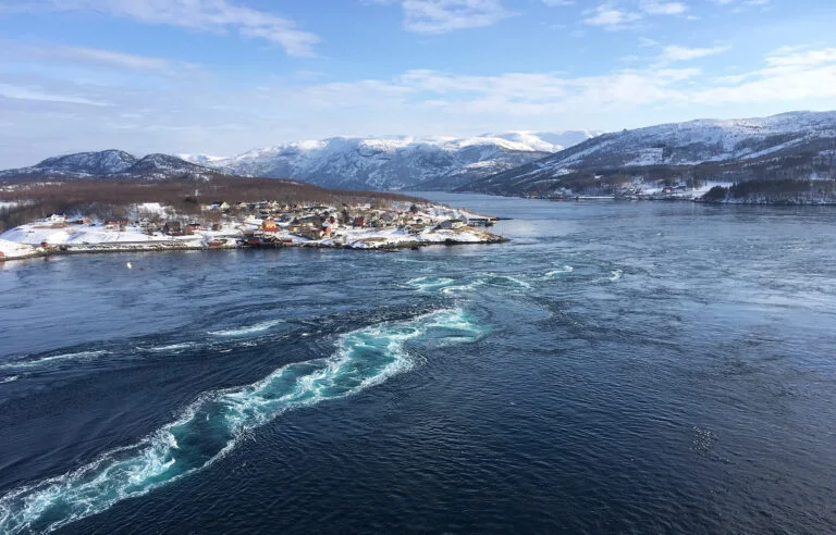 Whirlpools at Saltstraumen in Bodø, Norway.