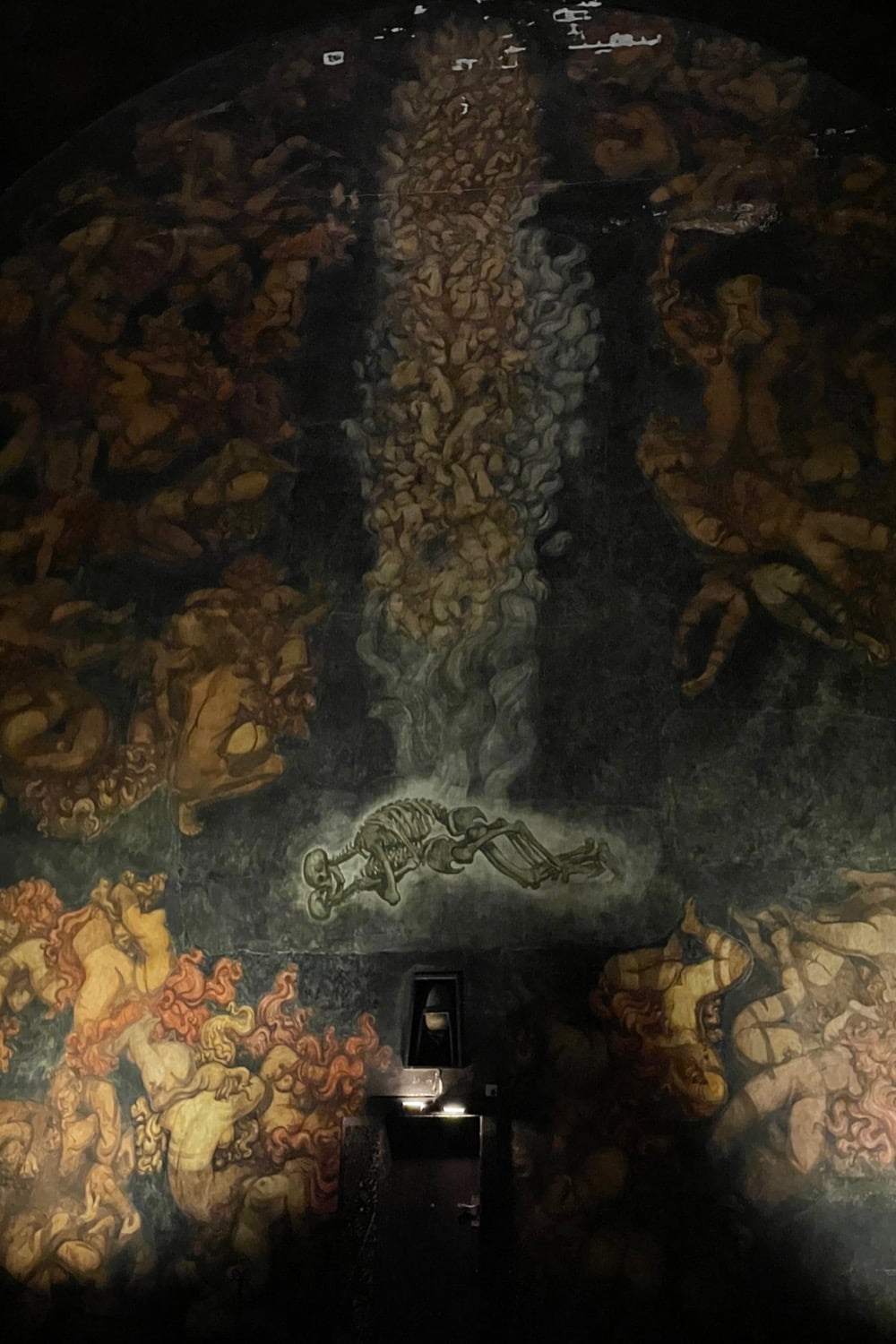 Entrance and urn at Emanuel Vigeland museum in Oslo.