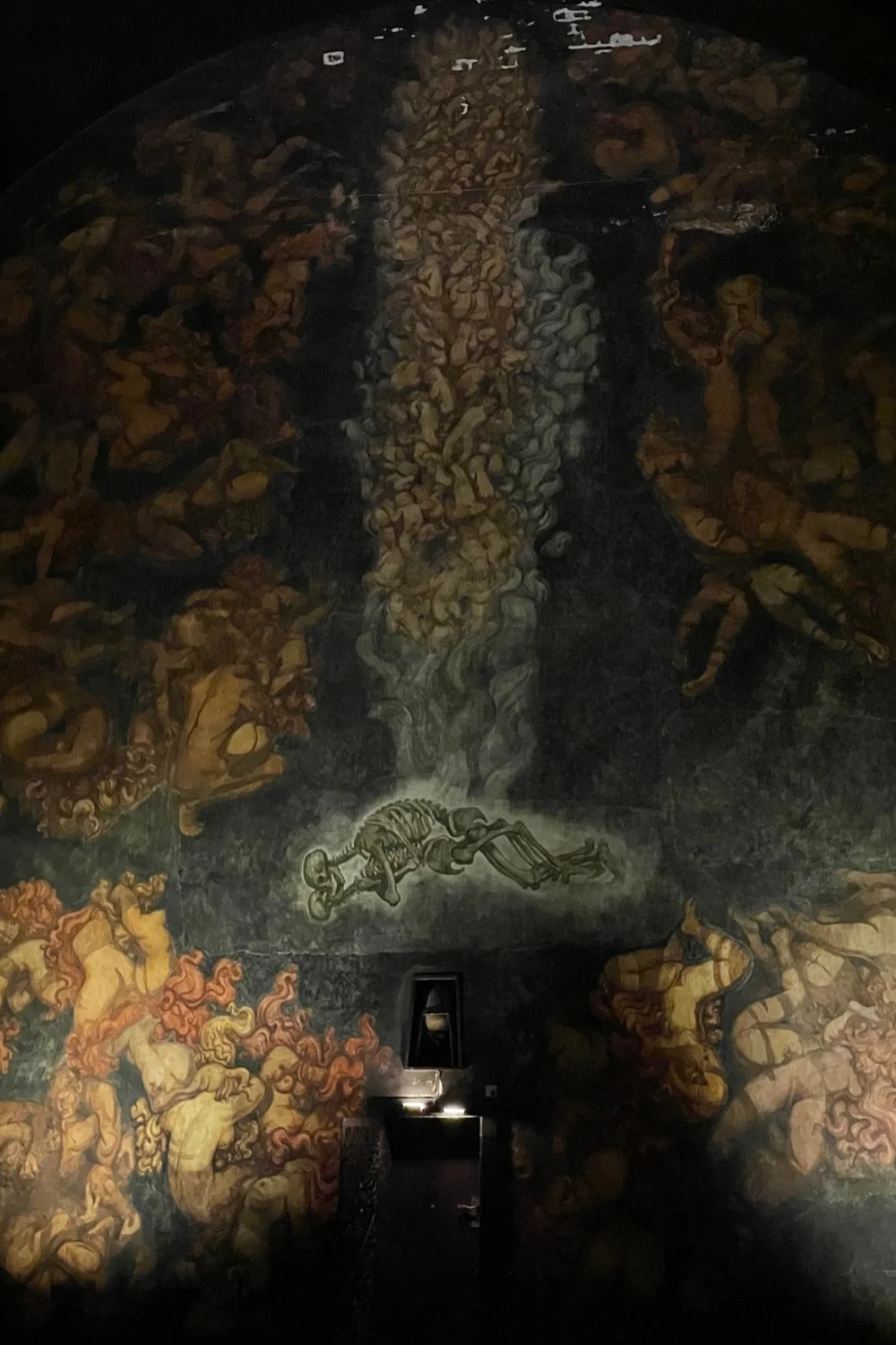 Entrance and urn at Emanuel Vigeland museum in Oslo.