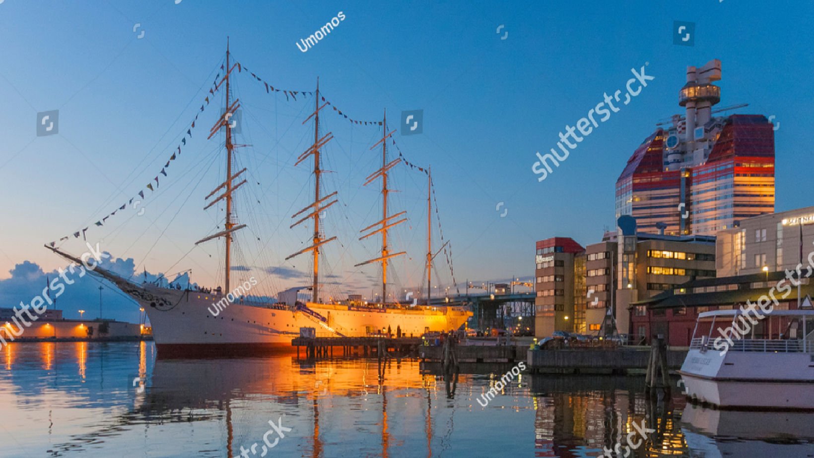 Gothenburg harbour in Sweden.