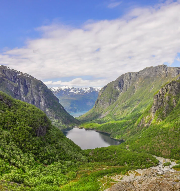 Bondhusvatnet lake in Folgefonna National Park.