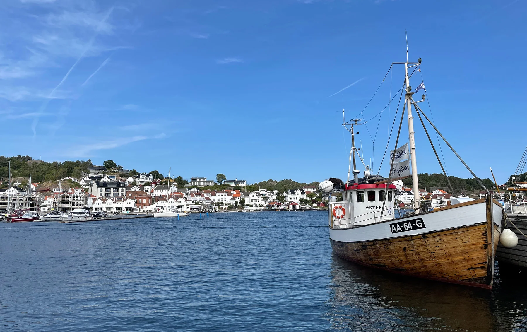 Grimstad Norway harbour view