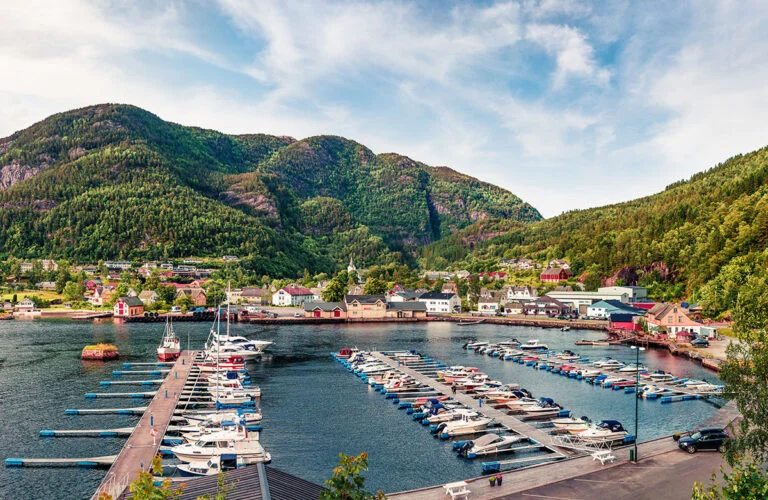 Jondal village in Norway
