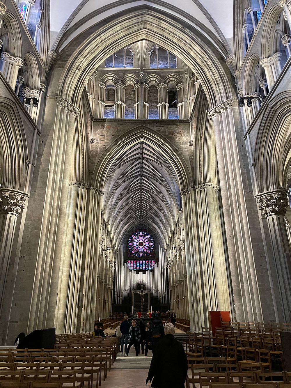 The impressive interior of Nidaros cathedral