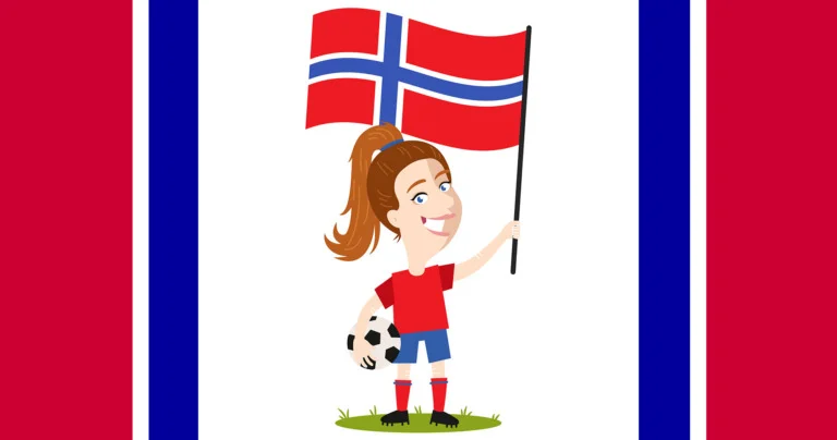 Norway women's football cartoon