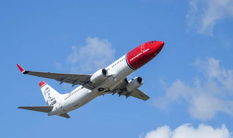 Norwegian airplane taking off