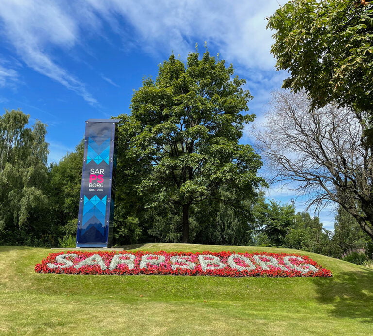 Sarpsborg city flower display.