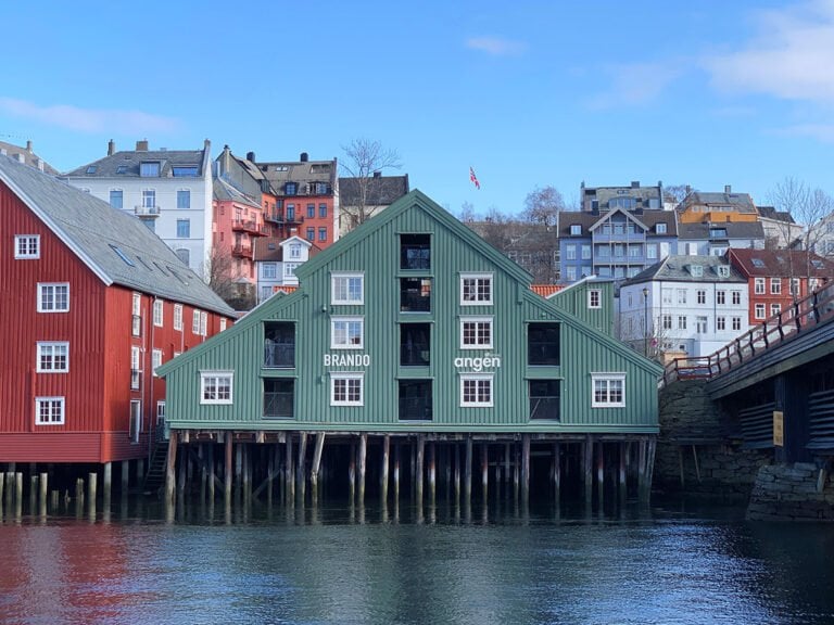 Former riverside trading houses in Trondheim.