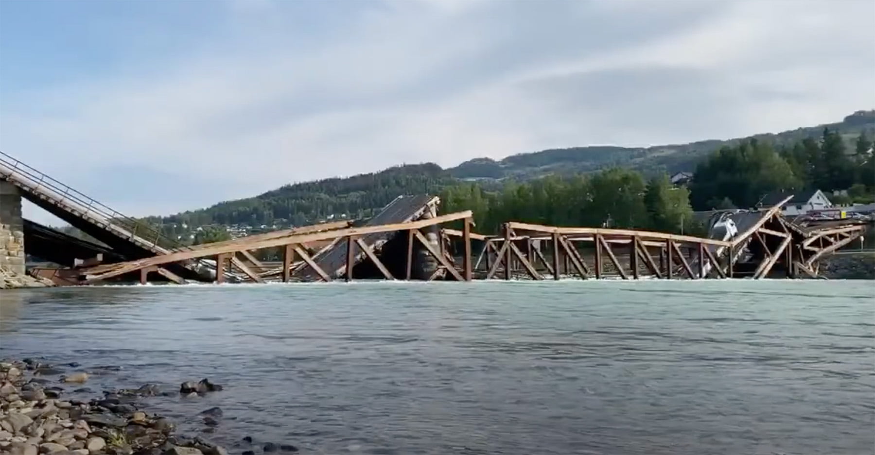 Wooden Bridge Collapses in Norway Life in Norway