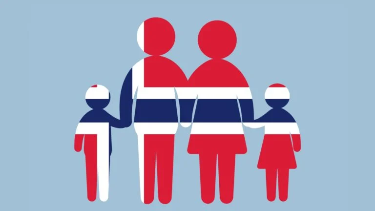 Norway family immigration concept image