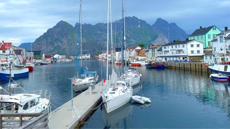 Mountains of Henningsvær, Lofoten.