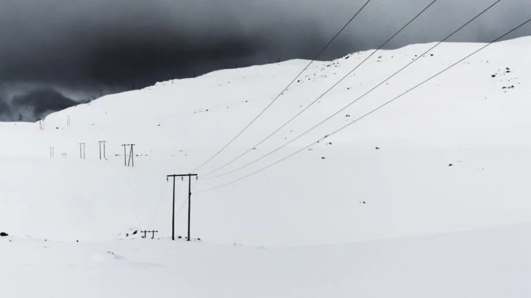 Electricity pylons in Hardangervidda, Norway