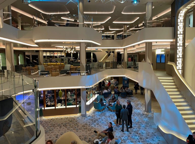 Atrium on the Norwegian Prima cruise ship.