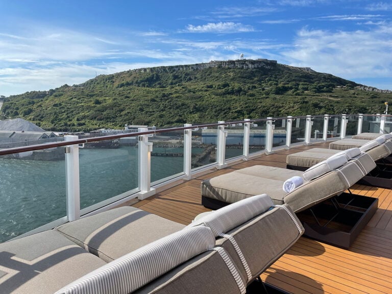 The Haven private sun deck on the Norwegian Prima.