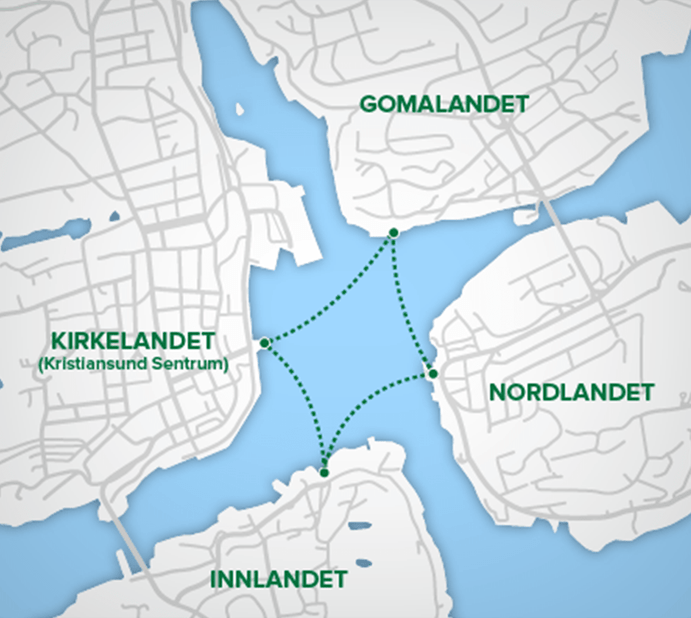 Sundbåten Kristiansund route map