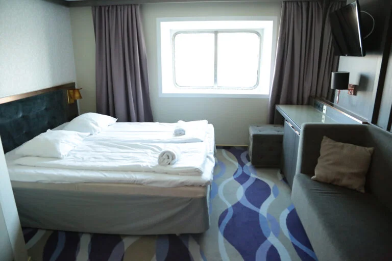 Luxury cabin aboard the MS Romntika. Photo: Daniel Albert.