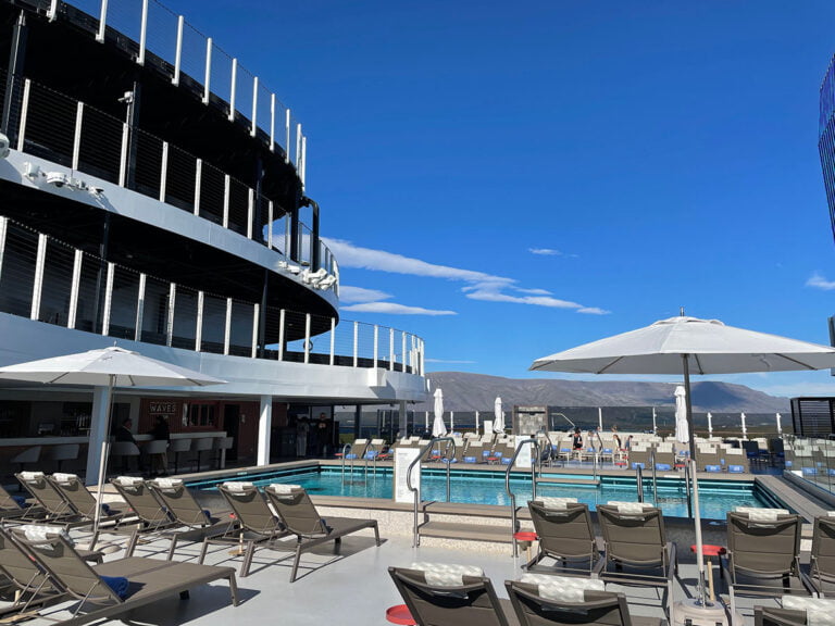 Norwegian Prima main pool deck.