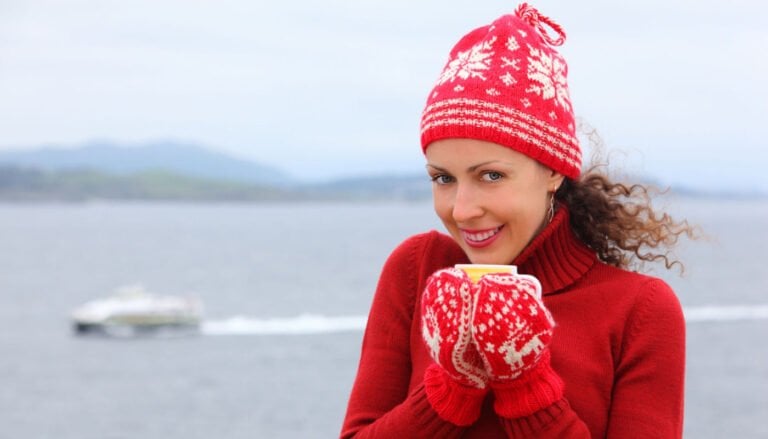 Red Norwegian knitwear