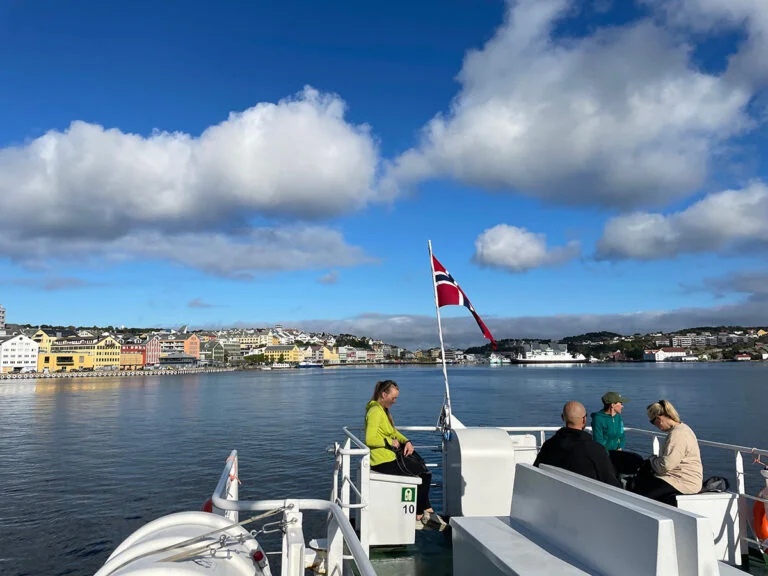 Sun deck on the Kristiansund ferry.