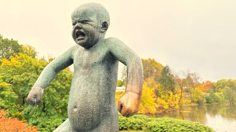 Angry Boy sculpture in Oslo, Norway