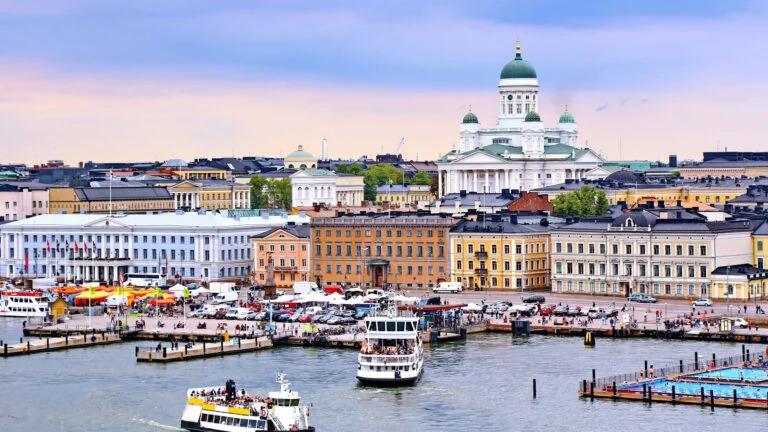Helsinki waterfront scene