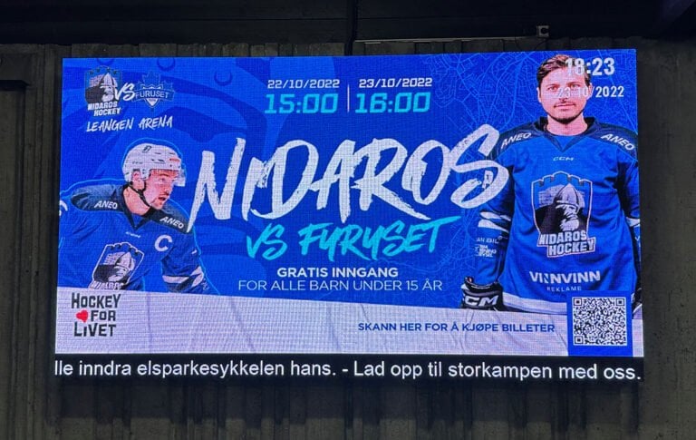 Nidaros Hockey advertisement.