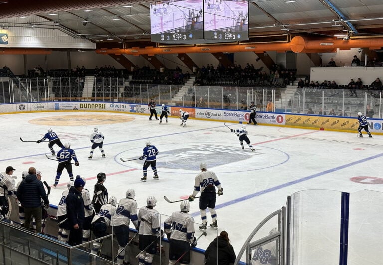 Nidaros Hockey v Furuset in Trondheim, Norway.