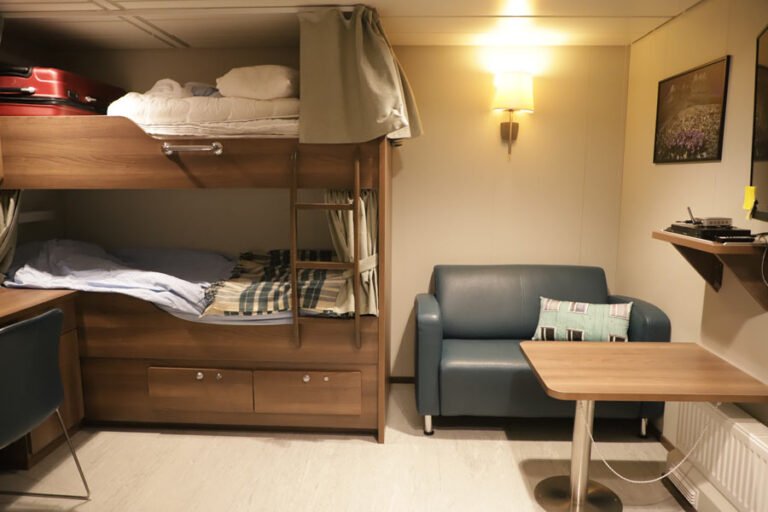 Typical cabin on the research ship.