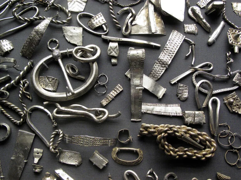 Silver hoard from the Viking Age discovered in Lancashire.
