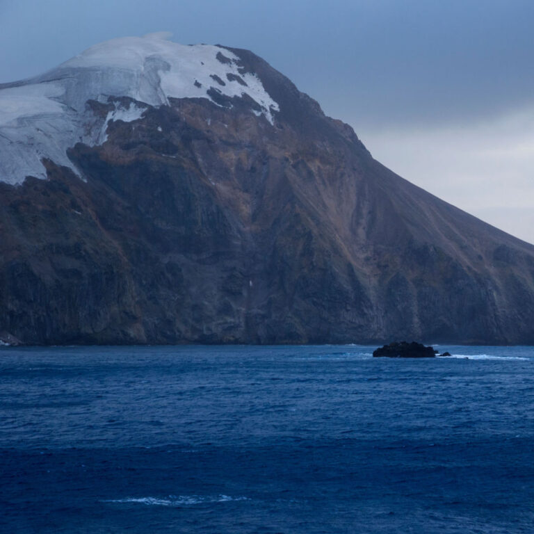 The rocky coastline of Bouvet Island.