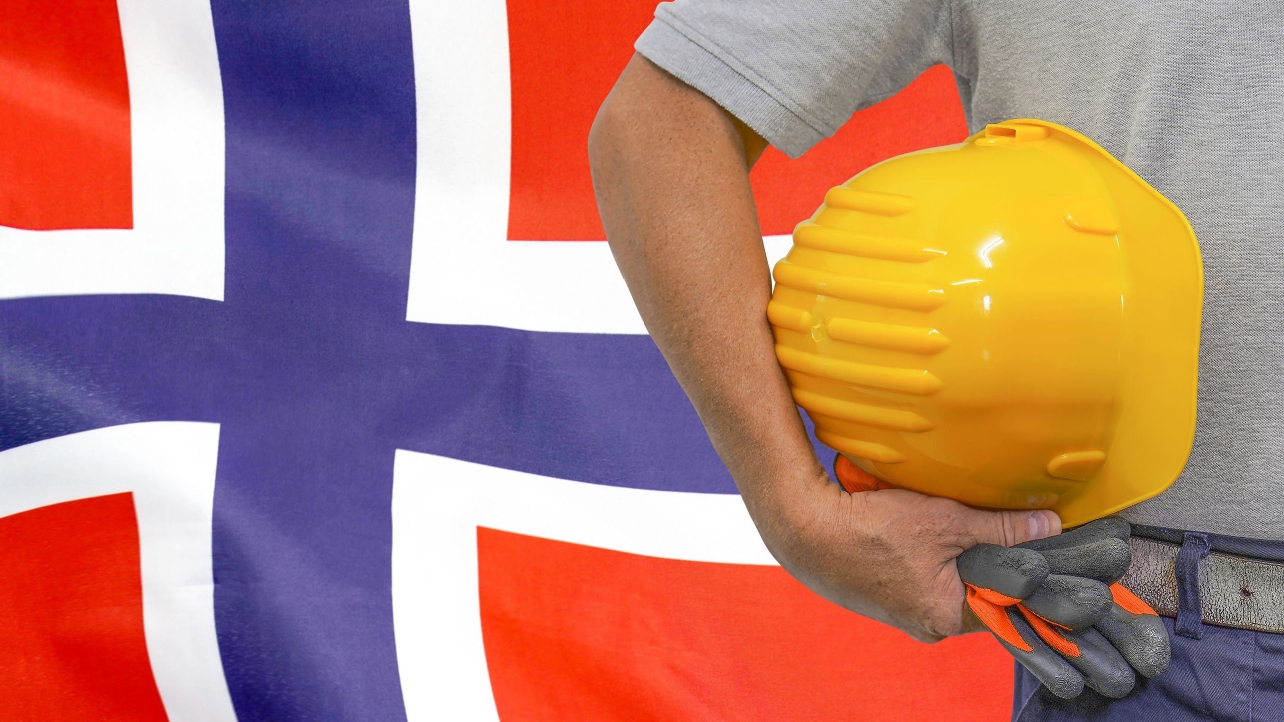 Construction work with Norway flag