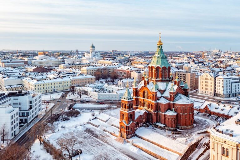 View of Helsinki in the winter.