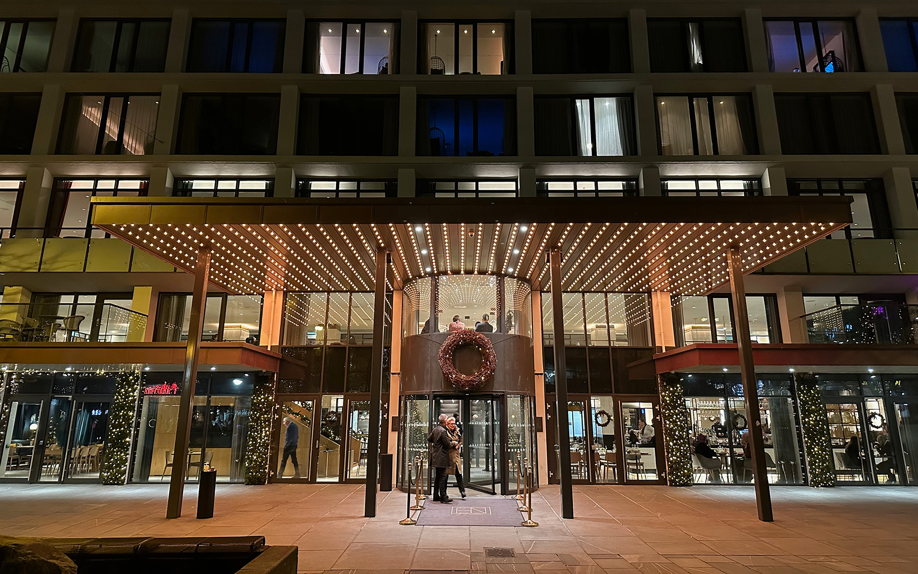 Hotel Norge entrance in Bergen, Norway.