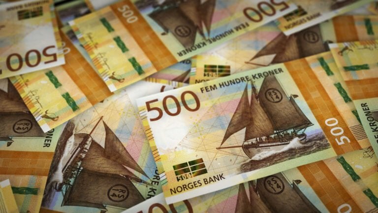 Norway 500 krone banknote.
