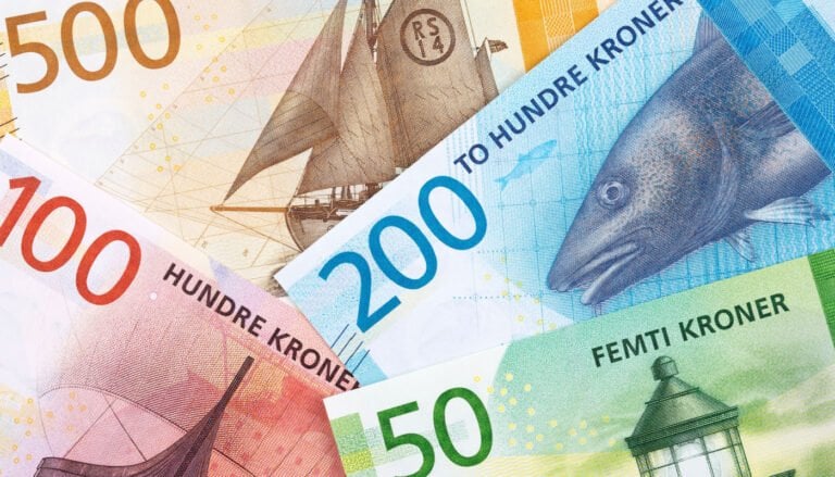 Collage of Norwegian money