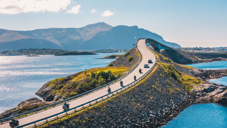 Norway road trip on the Atlantic Ocean Road.