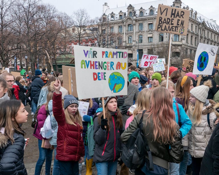 Norway climate protest. Photo: Aija Lehtonen / Shutterstock.com.