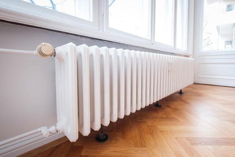 Radiator in a Norwegian apartment.