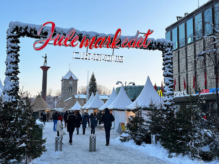 Trondheim Christmas market entrance.