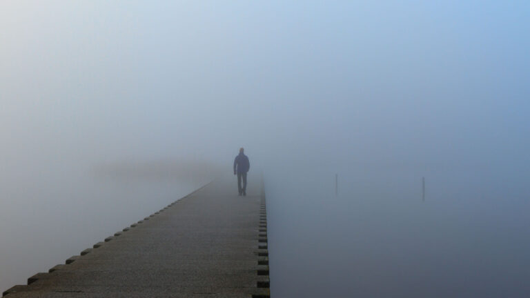 True crime in Norway fog concept image